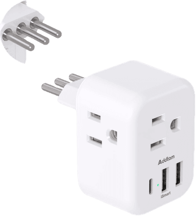 US to Italy, Uruguay, Chile, Plug Adapter
